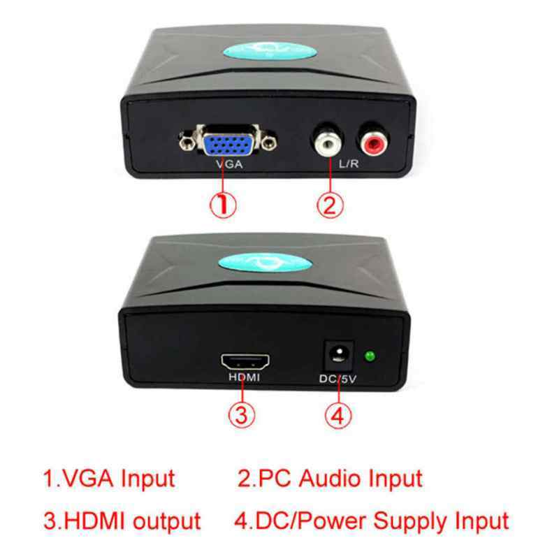Adapter Box VGA na HDMI JWD-H1
