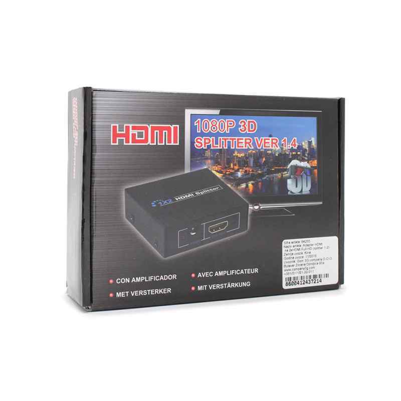 Adapter HDMI na 2xHDMI Full HD splitter 1-2