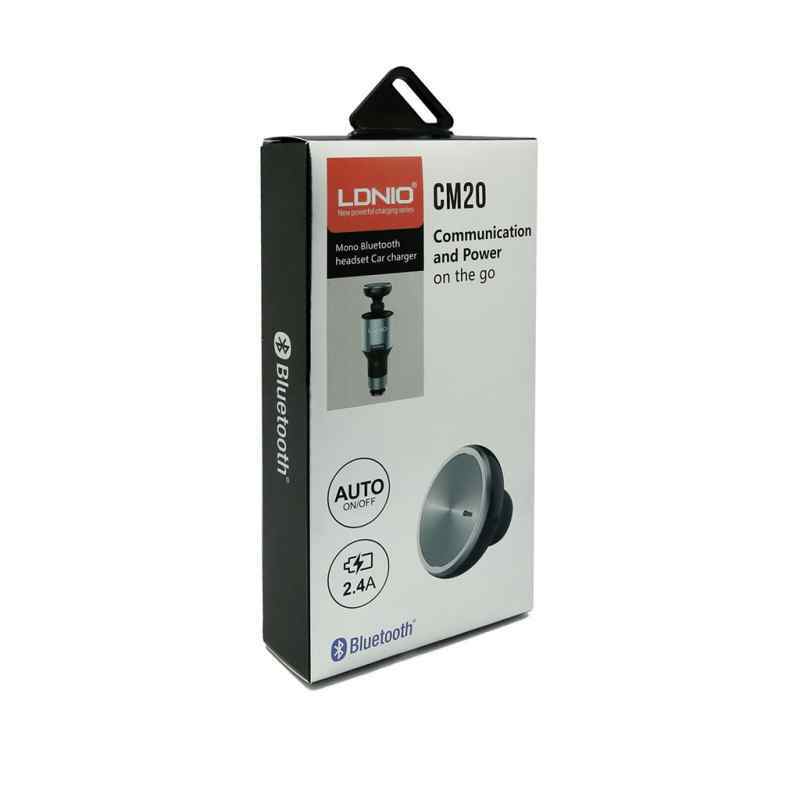 Auto punjac LDNIO CM20 USB 2.4A sa Bluetooth slusalicom crni