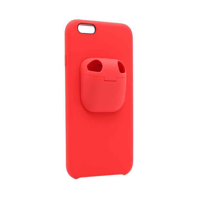 Maska 2in1 airpods za iPhone 6/6S crvena