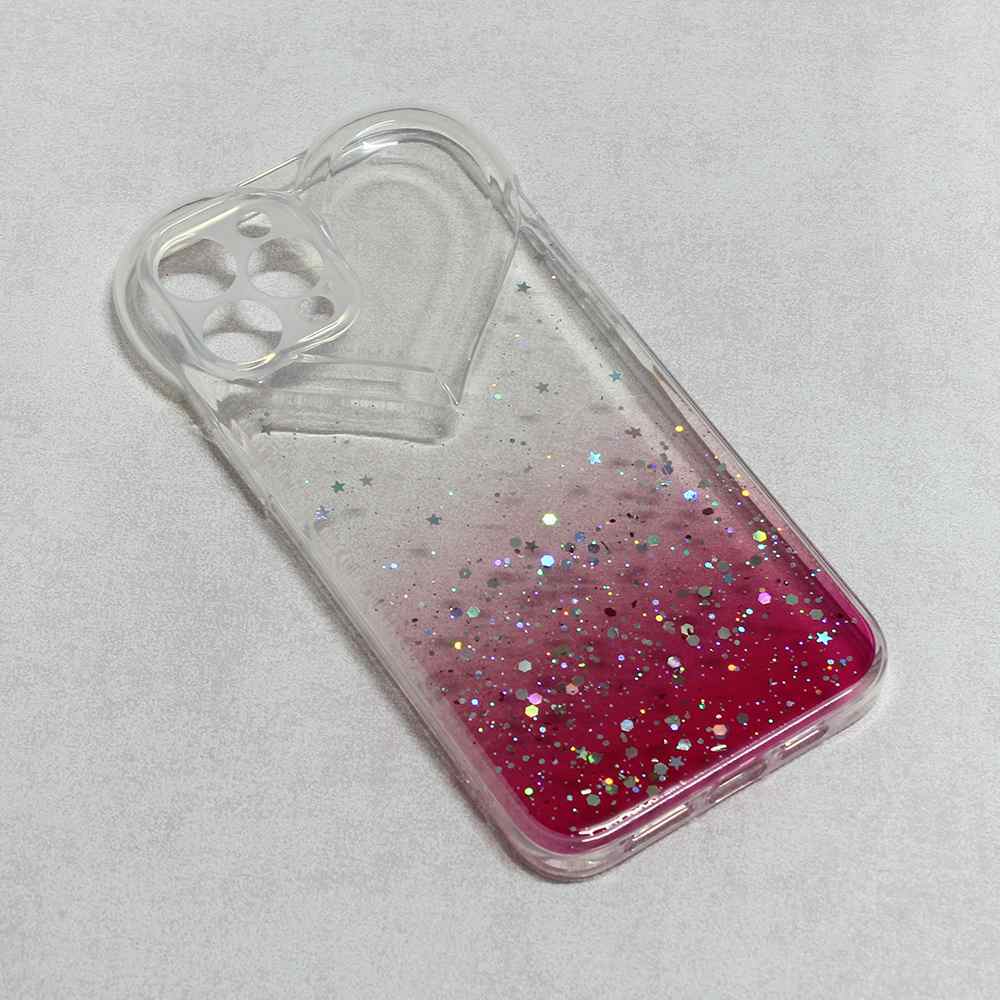 Maska Heart Glitter za iPhone 12 Pro Max pink