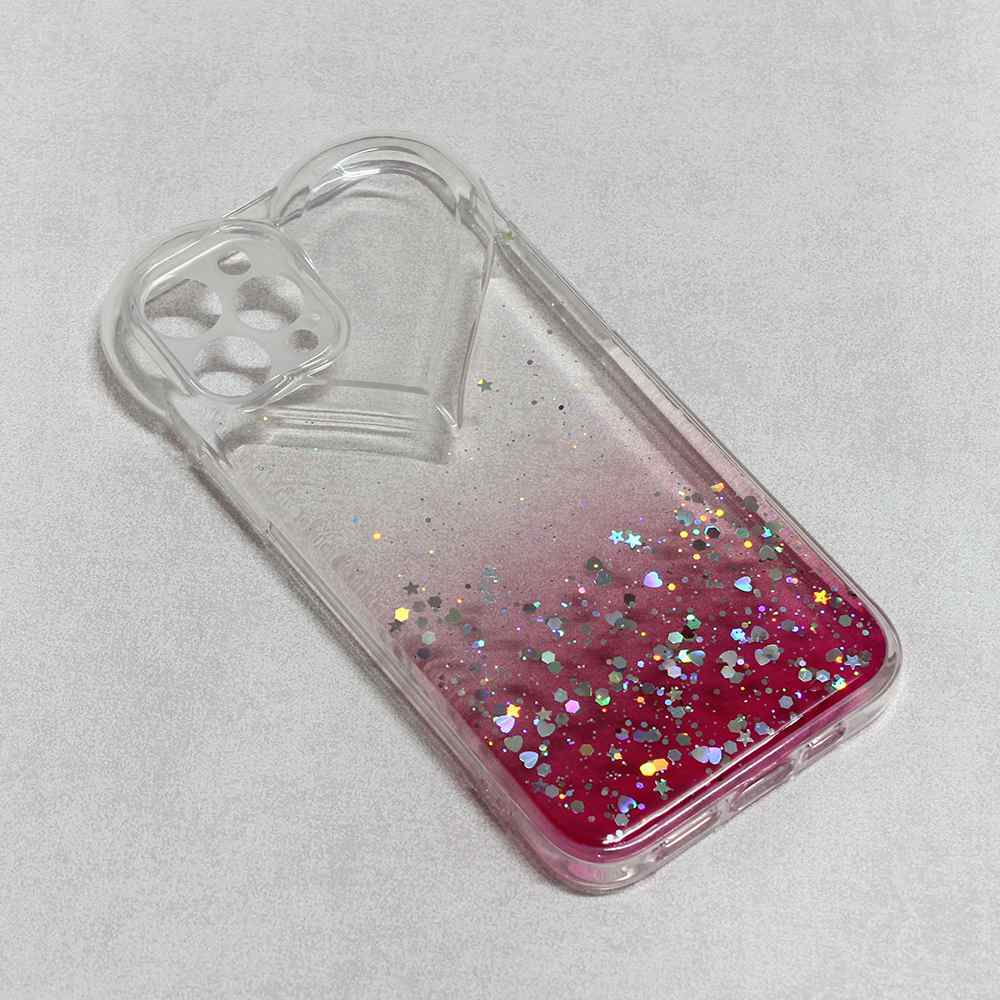 Maska Heart Glitter za iPhone 12 Pro pink