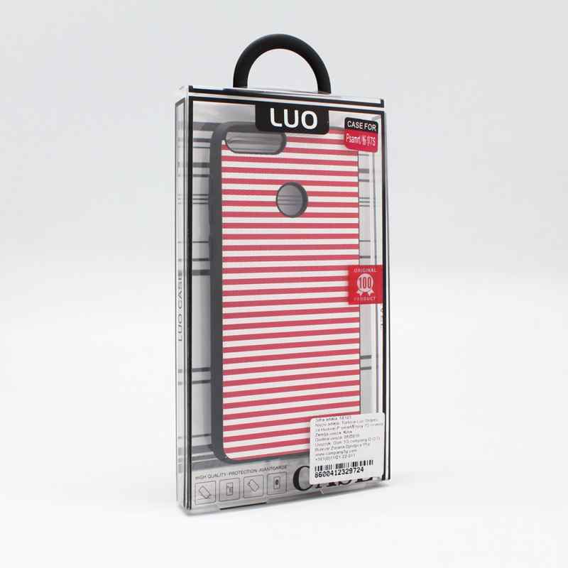 Maska Luo Stripes za Huawei P smart/Enjoy 7S crvena