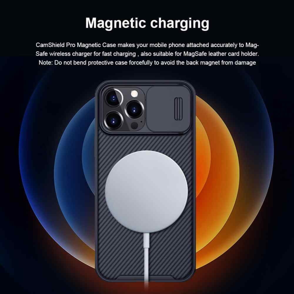 Maska Nillkin CamShield Pro Magnetic za iPhone 13 Pro Max crna