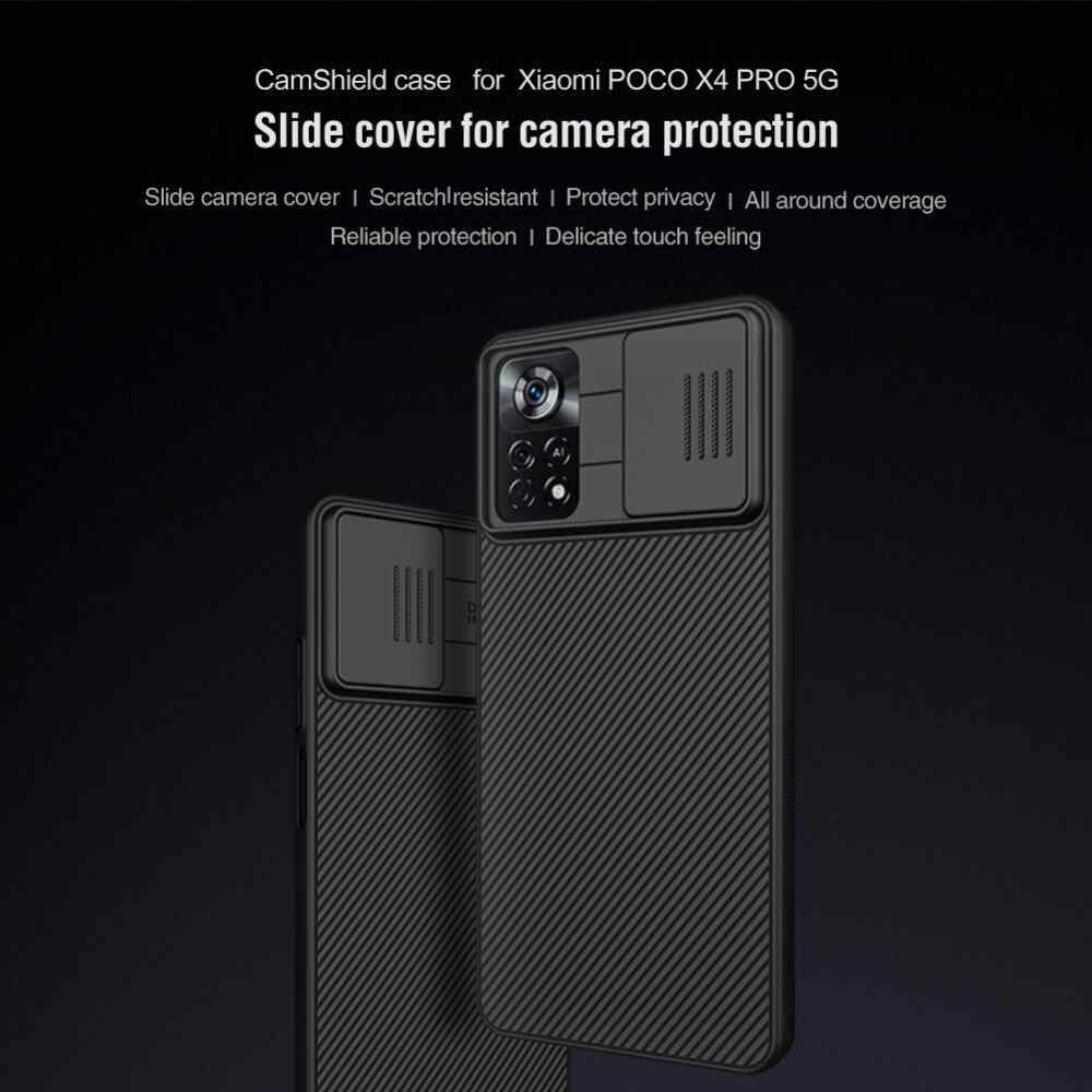 Maska Nillkin CamShield za Xiaomi Poco X4 pro 5G crna