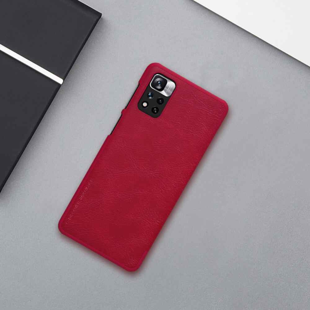 Maska Nillkin Qin za Xiaomi Redmi Note 11 Pro Plus/Poco X4 NFC crvena