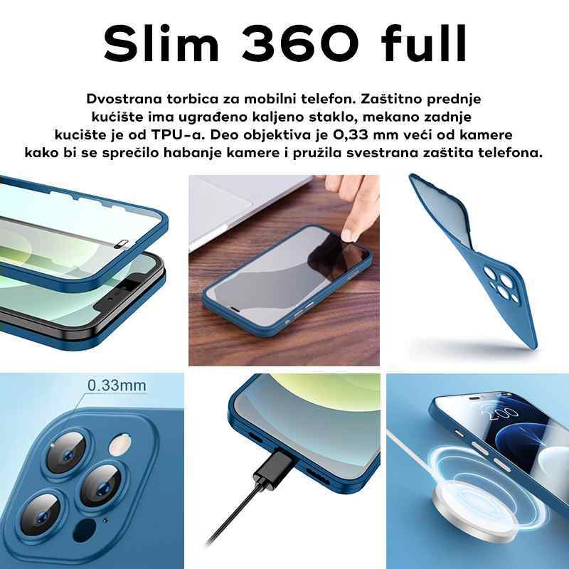 Maska Slim 360 Full za iPhone 12 Pro Max plava