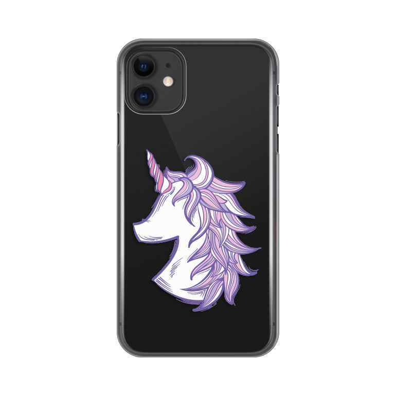 Maska silikon Print za iPhone 11 Purple Unicorn
