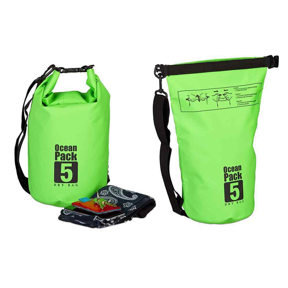Vodootporna suva torba EL 5L zelena