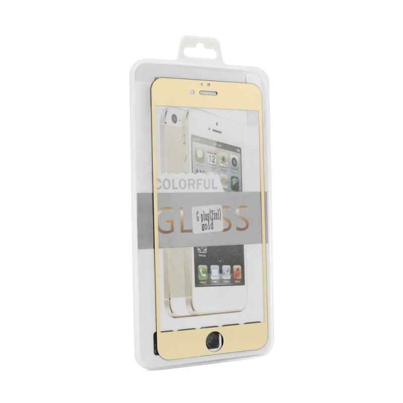 Zaštitno staklo za iPhone 5 2u1 zlatni