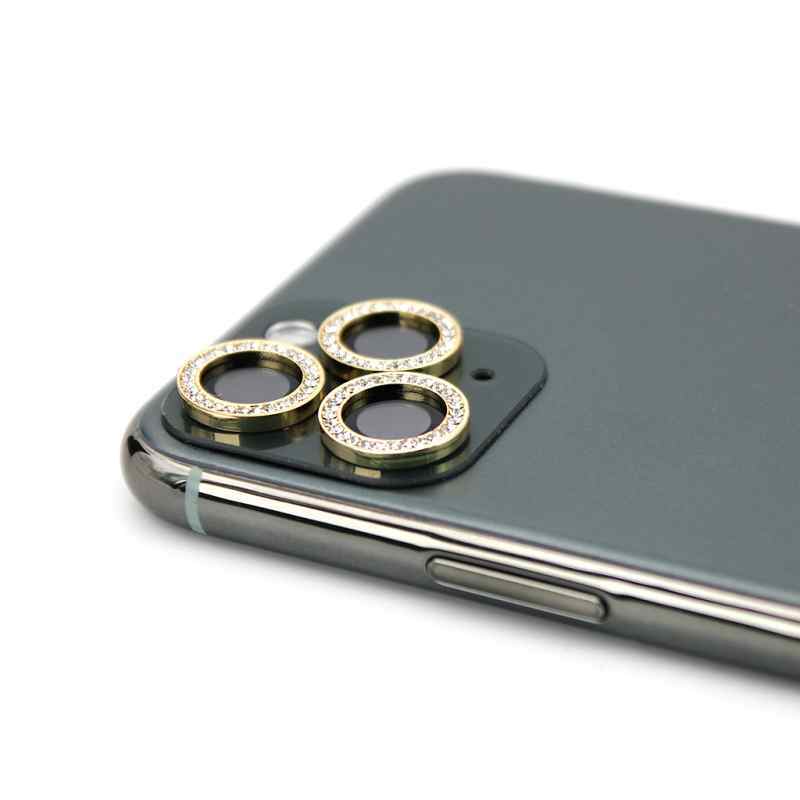 Zastita za kameru Diamond za iPhone 12 Mini zlatna