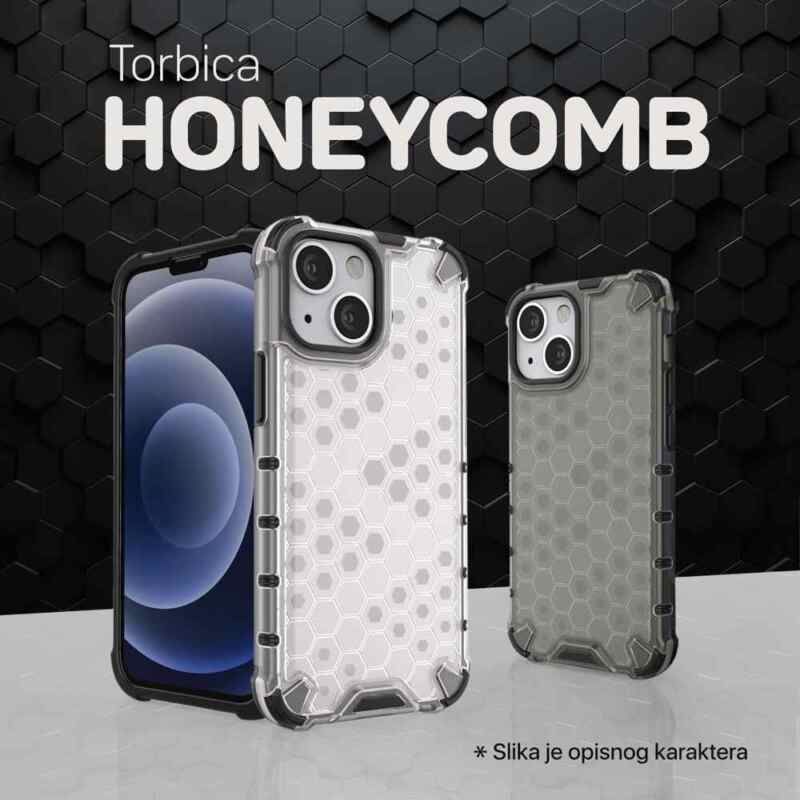 Maska Honeycomb za iPhone 14 6.1 bela
