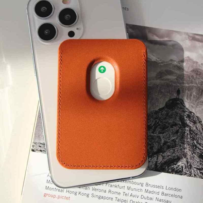 Maska Kožna Magsafe Pocket za iPhone 13 braon