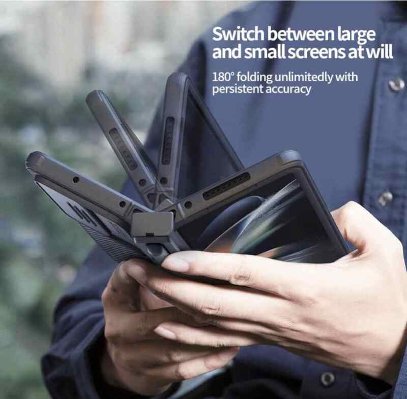 Maska Nillkin CamShield Pro za Samsung F936B Galaxy Z Fold 4 5G with pen slot & stand plava