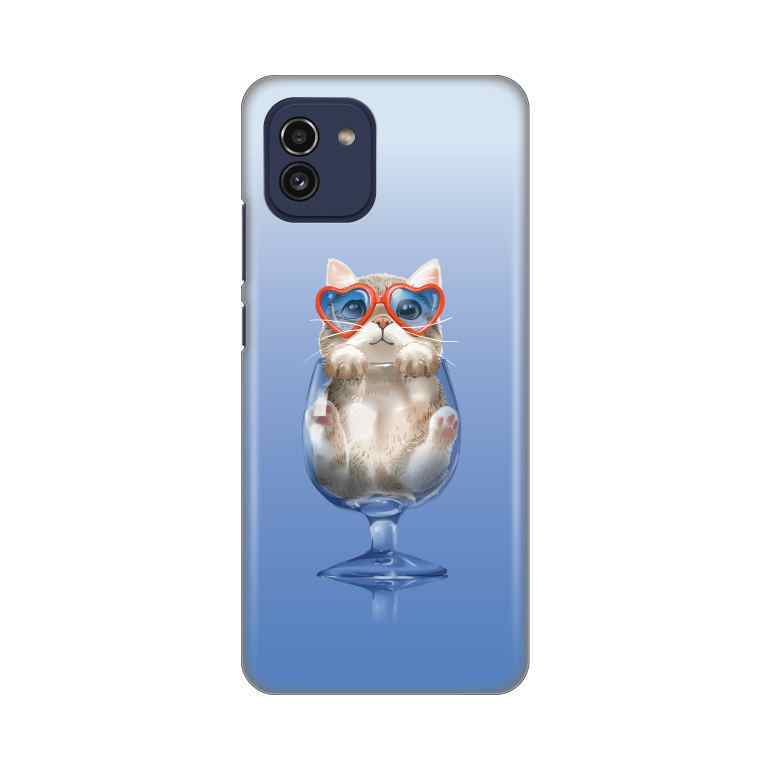 Maska silikon Print za Samsung A03 Funny Cat