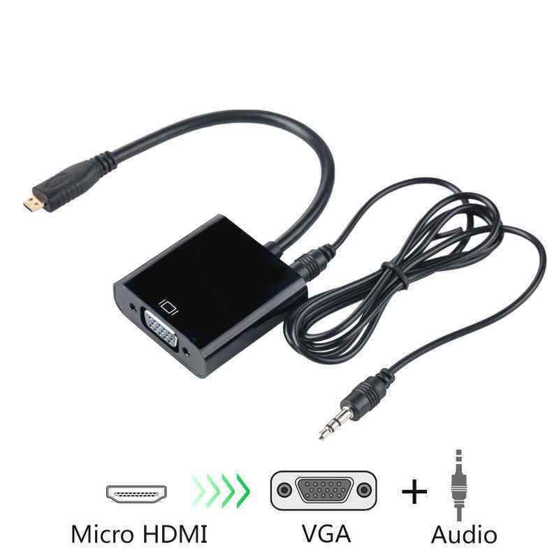 Adapter Micro HDMI na VGA Z + audio JWD-HDMI1