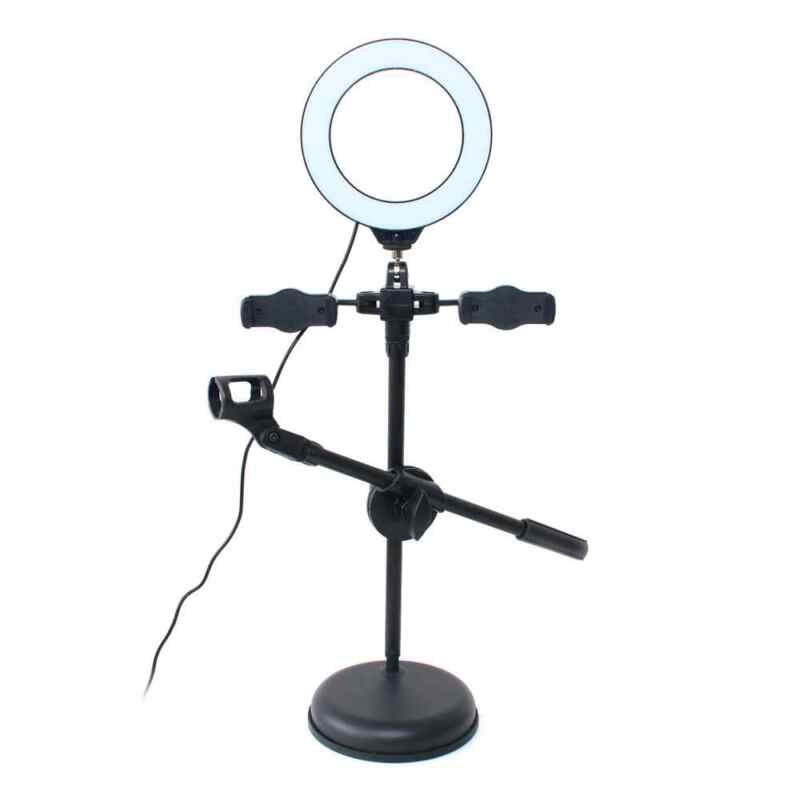 LED lampa 2x holder za mobilni + drzac za mikrofon