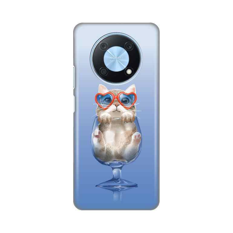 Maska silikon Print za Huawei Y90 Funny Cat