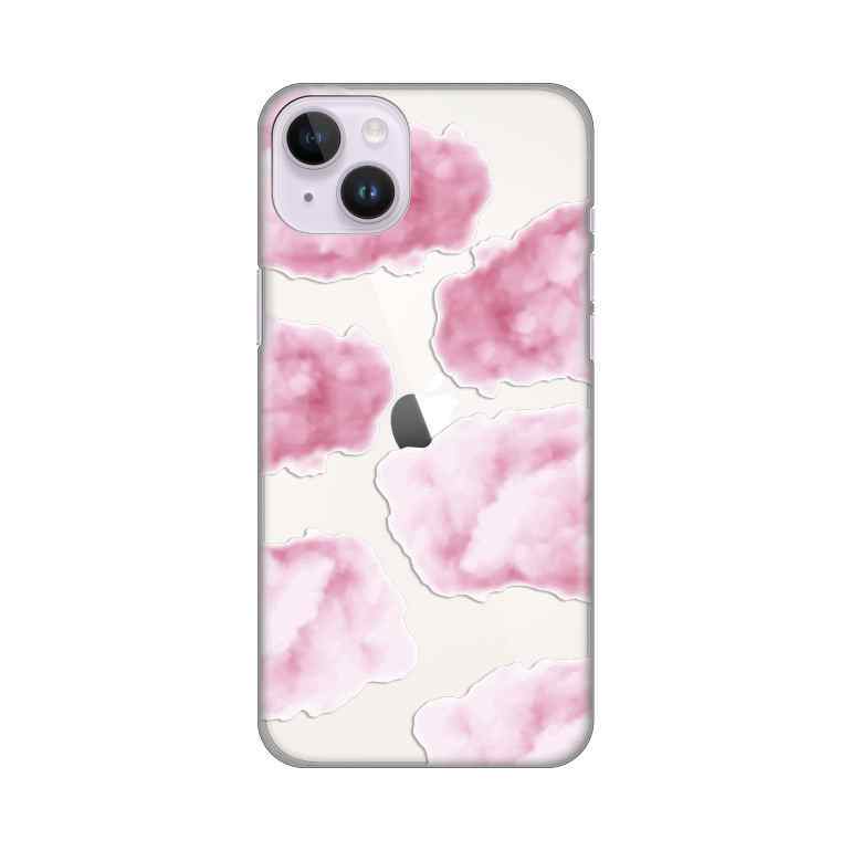 Maska silikon Print za iPhone 14 Plus 6.7 Pink Clouds