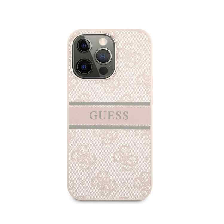 Maska Guess Stripe za iPhone 13 Pro Max roze GUHCP13X4GDPI