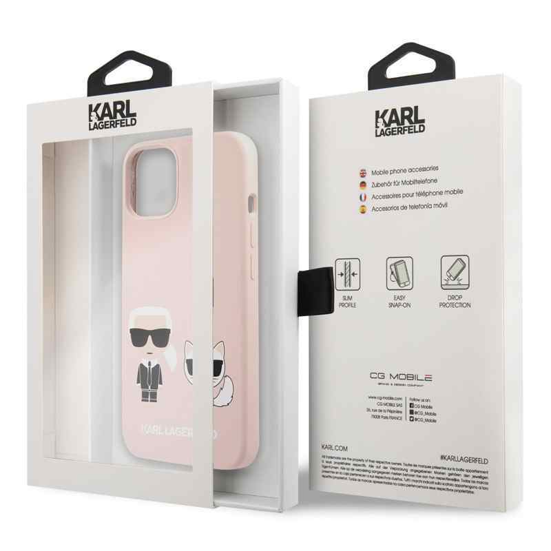 Maska Karl Lagerfeld & Choupette za iPhone 13 svetlo roze KLHCP13MSSKCI