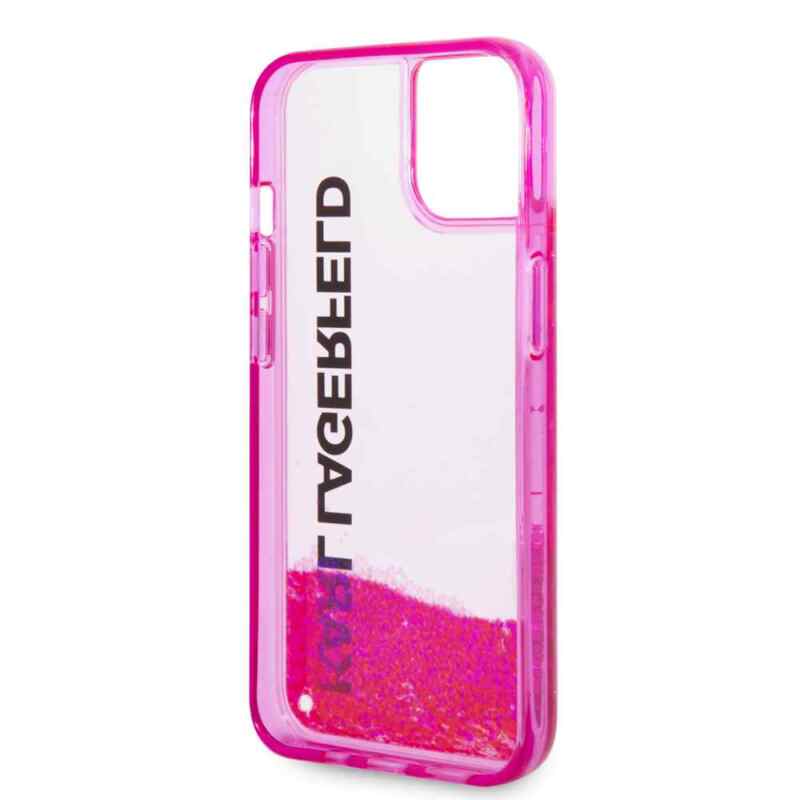Maska Karl Lagerfeld Hc Liquid Glitter Elong za iPhone 11 pink KLHCN61LCKVF
