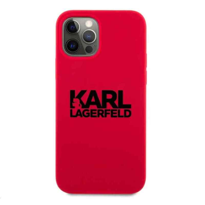 Maska Karl Lagerfeld Hc Silicone Stack Logo za iPhone 12/12 Pro crvena KLHCP12MSLKLRE