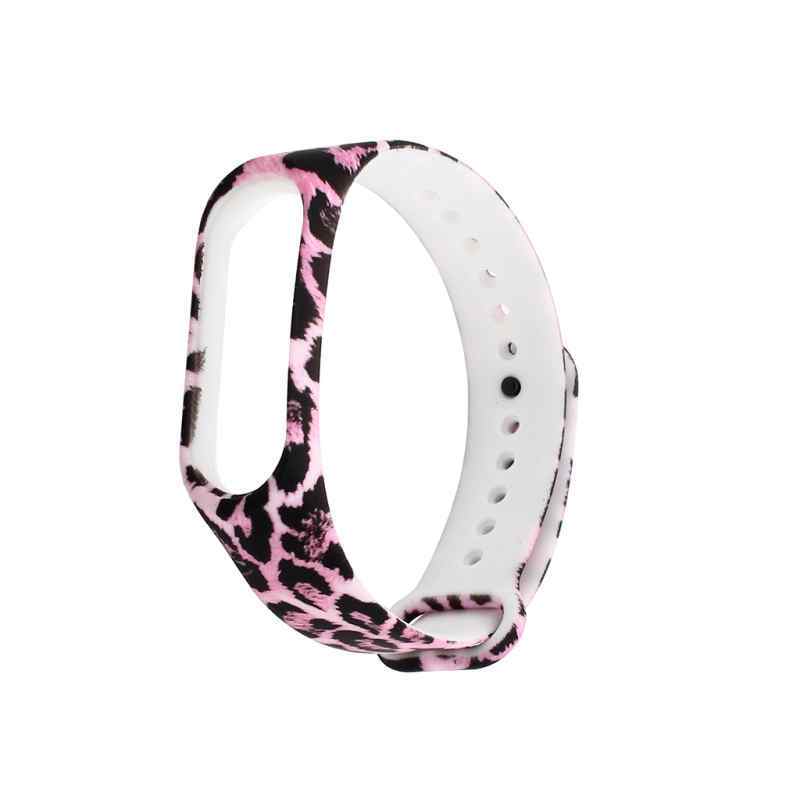 Narukvica za smart watch Xiaomi Mi Band M3/M4 leopard pink