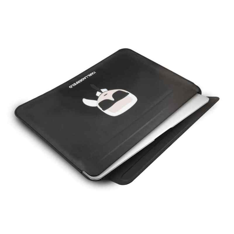 Torba za laptop Karl Lagerfeld Sleeve Ikonik 16 inča crna KLCS16KHBK