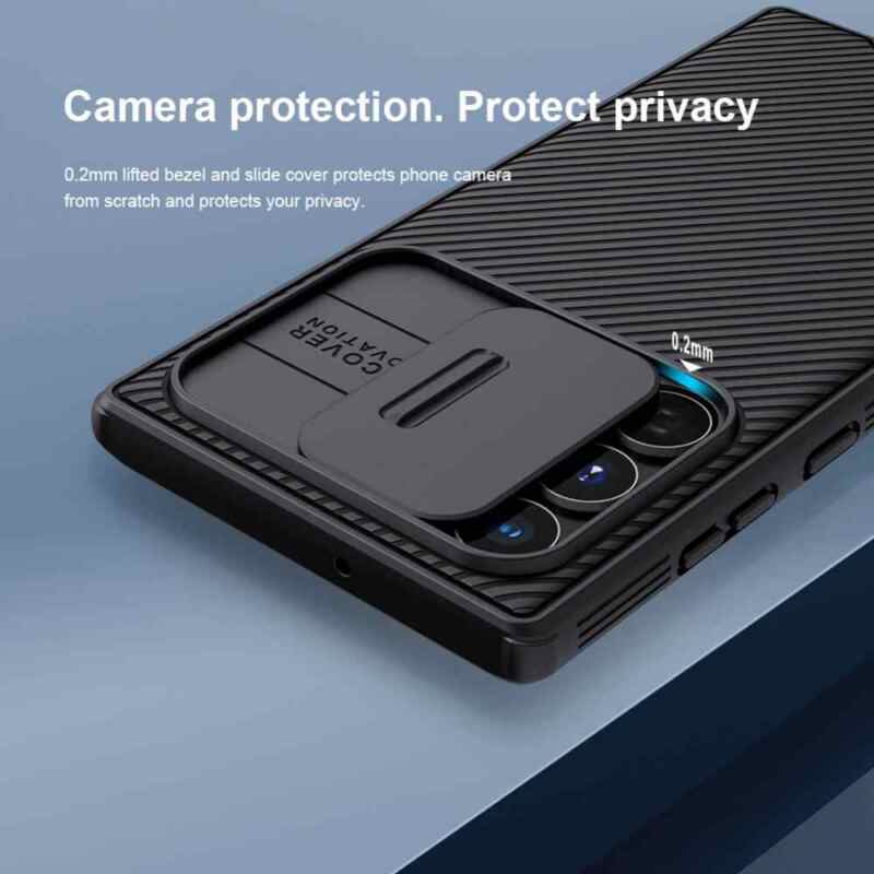 Maska Nillkin CamShield Pro za Samsung S22 Ultra 5G plava