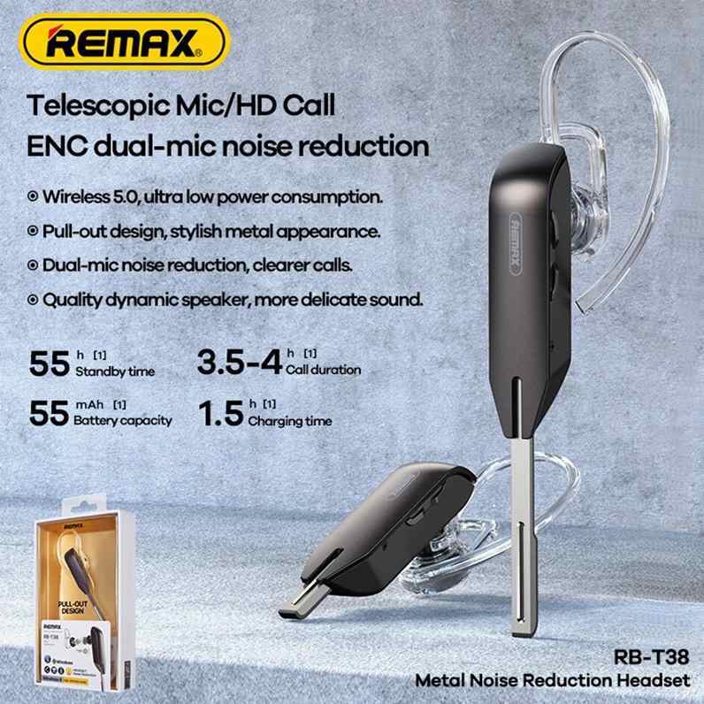 Bluetooth slusalica REMAX RB-T38 crna