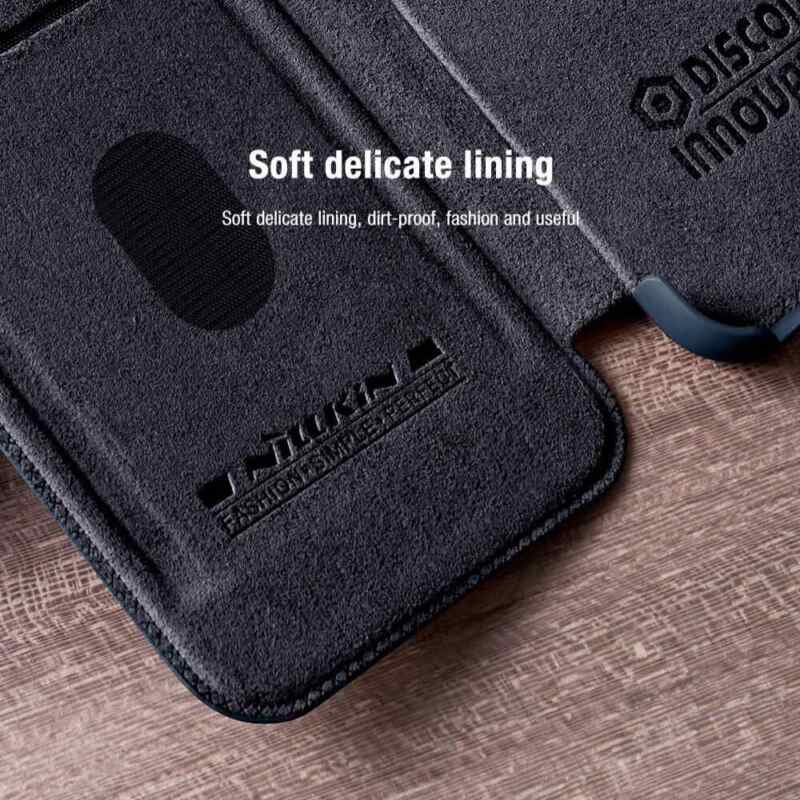 Maska Nillkin Qin Pro Kožna za Samsung S916B Galaxy S23 Plus crna