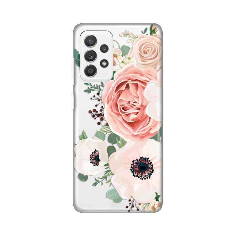 Maska silikon Print za Samsung A52 4G/A52 5G/A52s 5G Luxury Pink Flowers