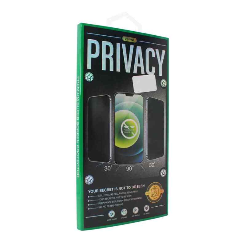 Zaštitno staklo Privacy 2.5D za Samsung S22 5G crni fingerprint unlock