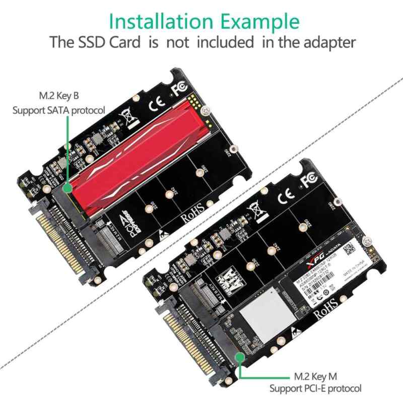 Adapter SSD NVMe na U.2