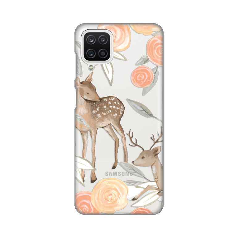Maska silikon Print za Samsung A12 Flower Deer