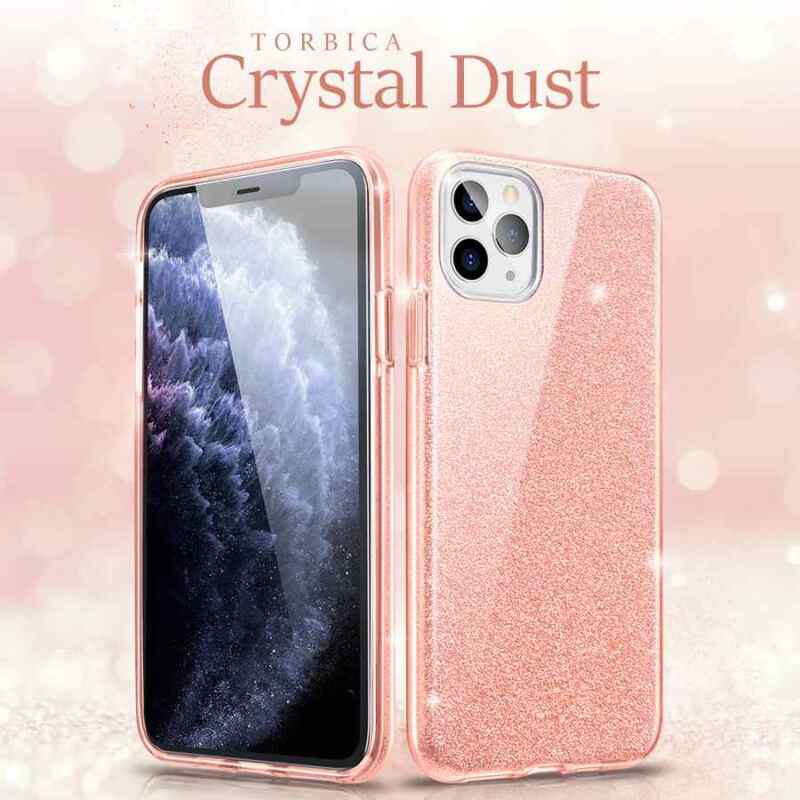 Maska Crystal Dust za iPhone 14 6.1 Pro roze