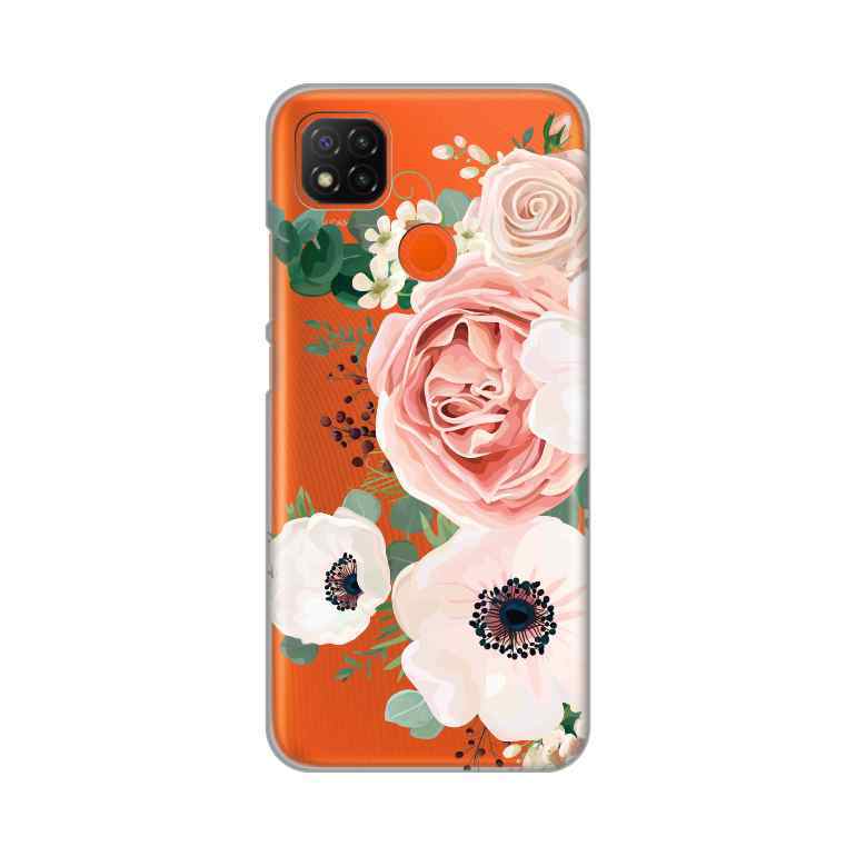 Maska silikon Print za Xiaomi Redmi 9C/10A Luxury Pink Flowers