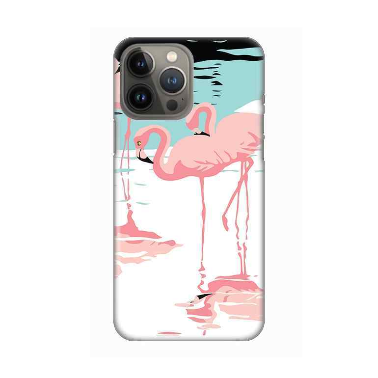 Maska silikon Print za iPhone 13 Pro Max Pink Flamingos