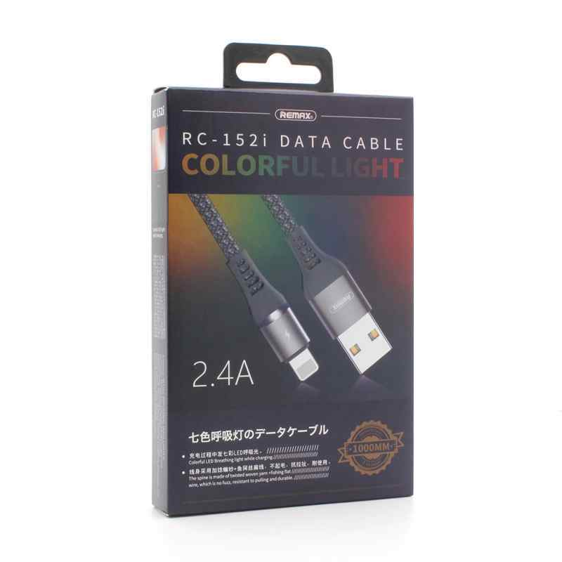 Data kabl REMAX Colorful RC-152i za iPhone lightning srebrni 1m