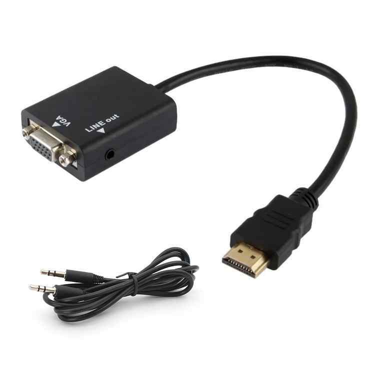 Adapter HDMI na VGA Audio crni