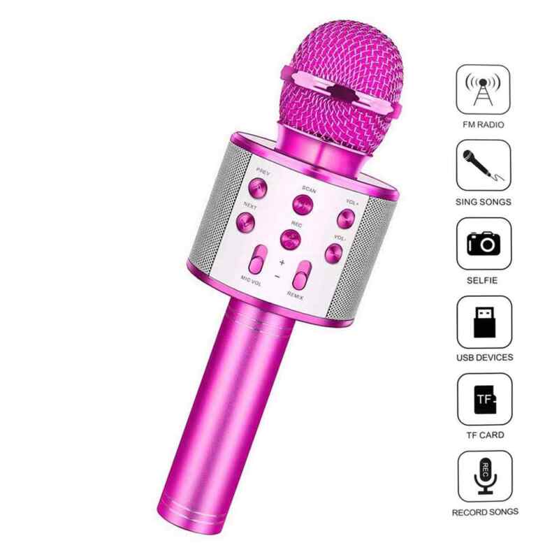 Bluetooth mikrofon pink