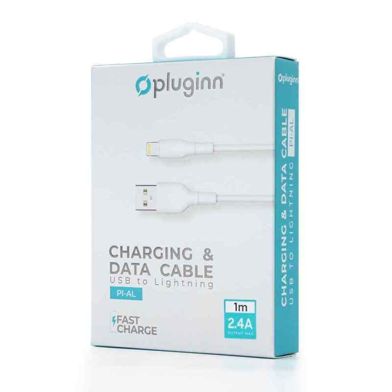 Data Kabl Pluginn PI-AL 2.4A USB na Lightning beli 1m