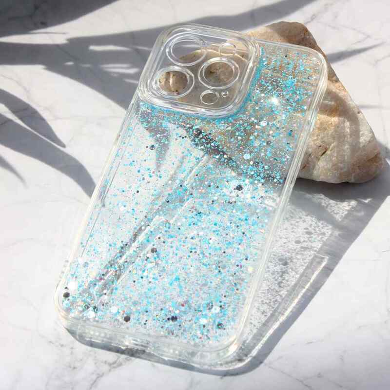 Maska Glitter za iPhone 13 Pro plava