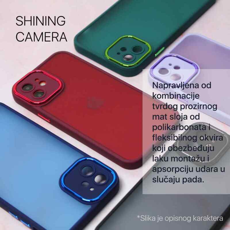 Maska Shining Camera za Samsung A145R/A146B Galaxy A14 4G/5G crvena