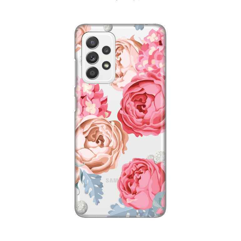Maska silikon Print za Samsung A52 4G/A52 5G/A52s 5G Pink Flowers
