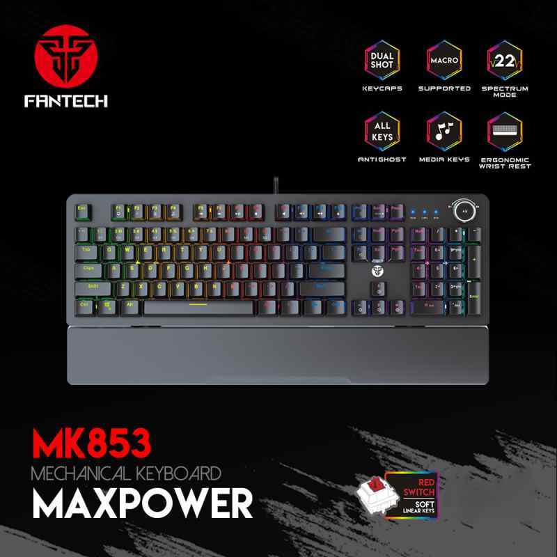 Tastatura Mehanicka Gaming Fantech MK853 RGB Maxpower crna Red switch