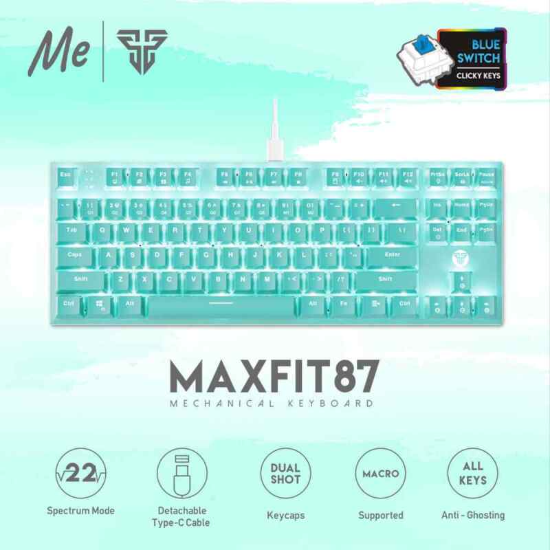 Tastatura Mehanicka Gaming Fantech MK856 RGB Maxfit 87 Blue switch Mint Edition