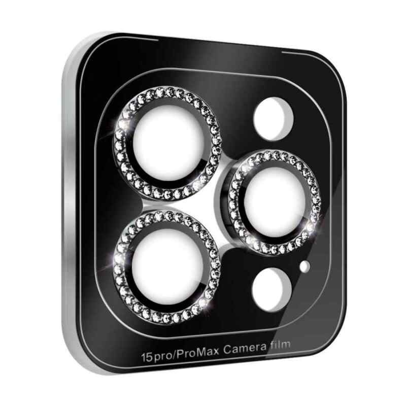 Zastita za kameru Diamond za iPhone 15 Pro 6.1 crna