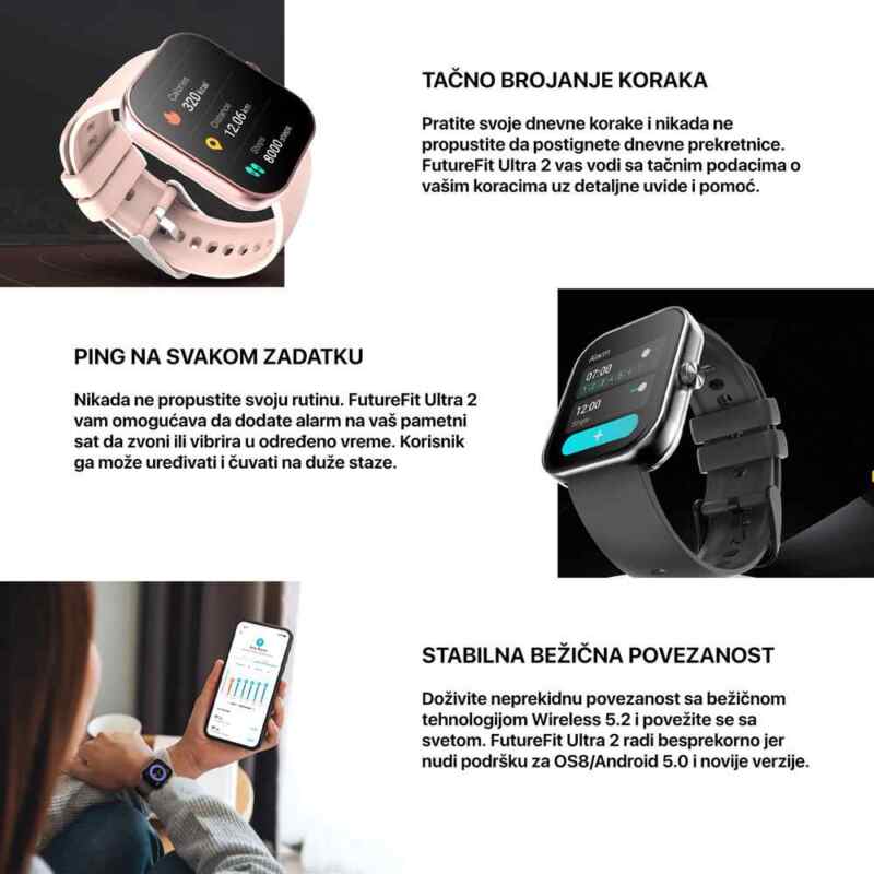 HiFuture Smart Watch Fit Ultra 2 roze